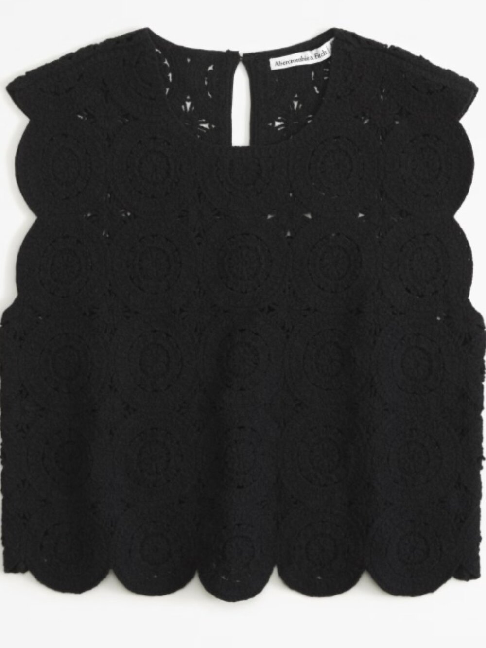 Abercrombie & Fitch Crochet-Style Mosaic Tile Shell Top